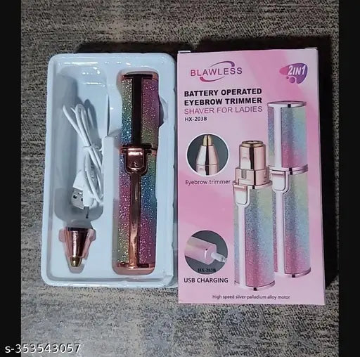 Women Blawless Battery Powered Eyebrow And Upperlip Trimmer Shaver For Ladies.